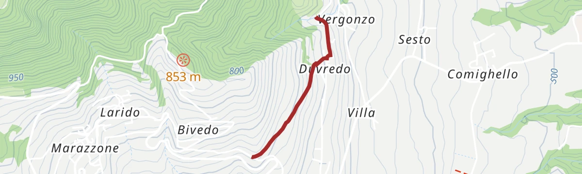 Route map: Duvredo Shortcut